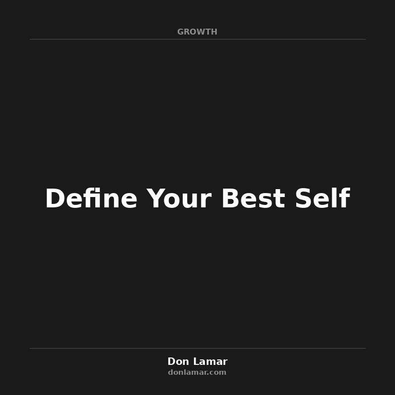 Define Your Best Self