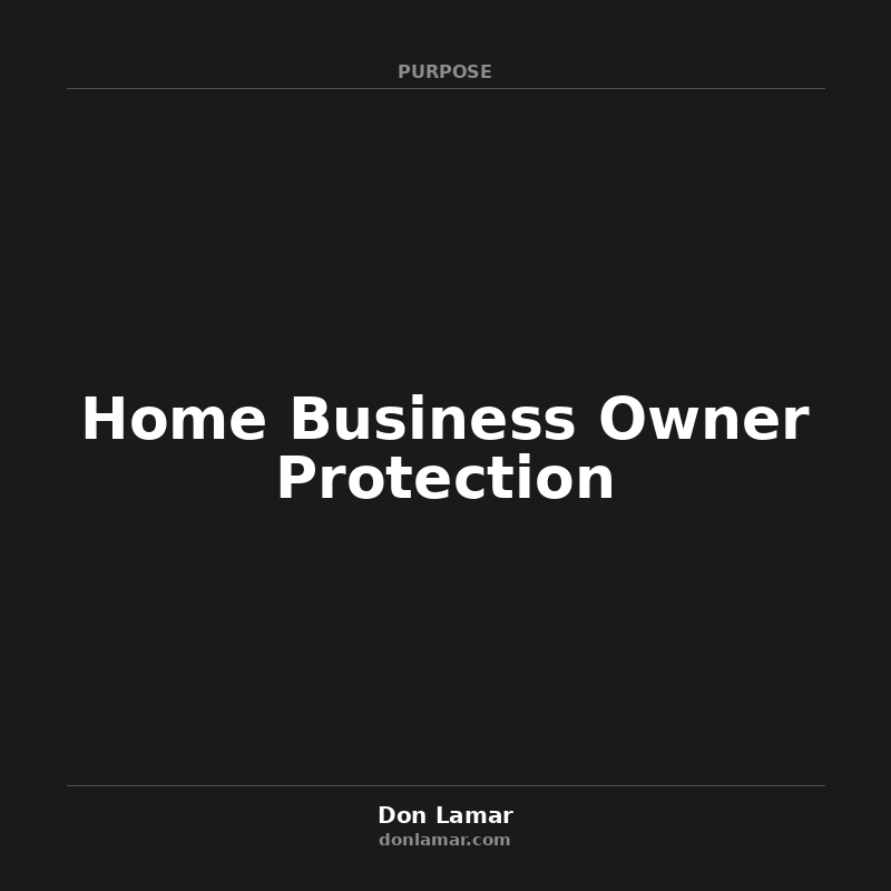 Home Business Owner Protection